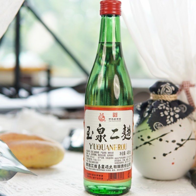 玉泉白酒六瓶装调香酒42度玉泉二曲白酒传统工艺可做干肠调味酒