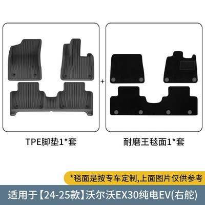 Fully Environmentally Friendly Tpe Floor – Modelə uyğun ayaqaltı - 24-25-volvo-ex30-double-layer-right-hand-drivepure-electric-evwear-resistant-king-floor-mats