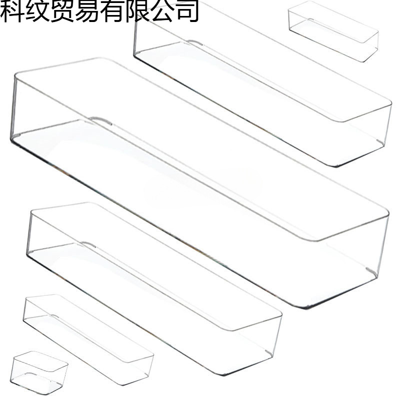 Desktop Storage Box Transparent Acrylic Narrow Rectangular Mirror Cabinet Cosmetics Stationery Pen Kitchen Chopstick Box