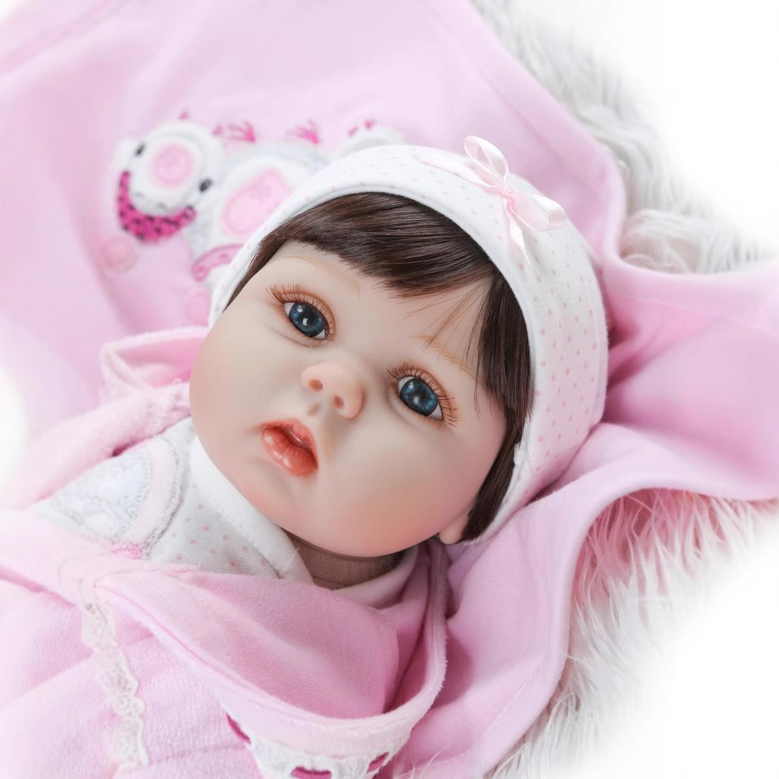 NPK simulación bebé muñeca de silicona muñeca Linda bebé le gusta ropa rosa