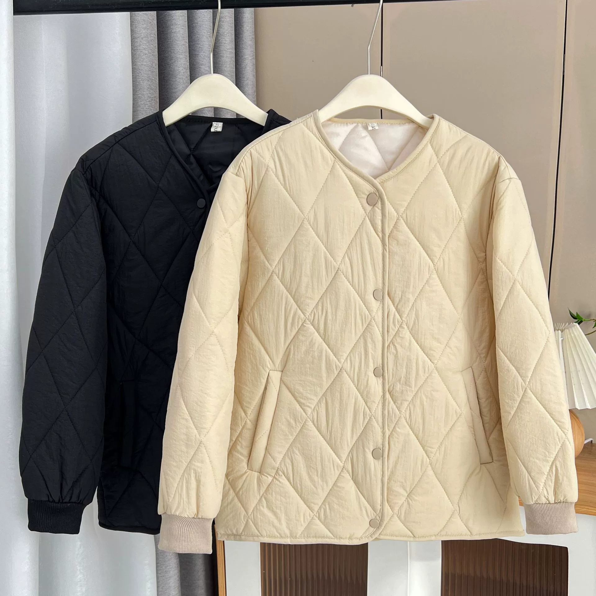 Осенне-зимняя Толстая сестра 220 кг, простая тонкая маленькая стеганая одежда без воротника, Женская Теплая стеганая куртка больших размеров, пальто 1943