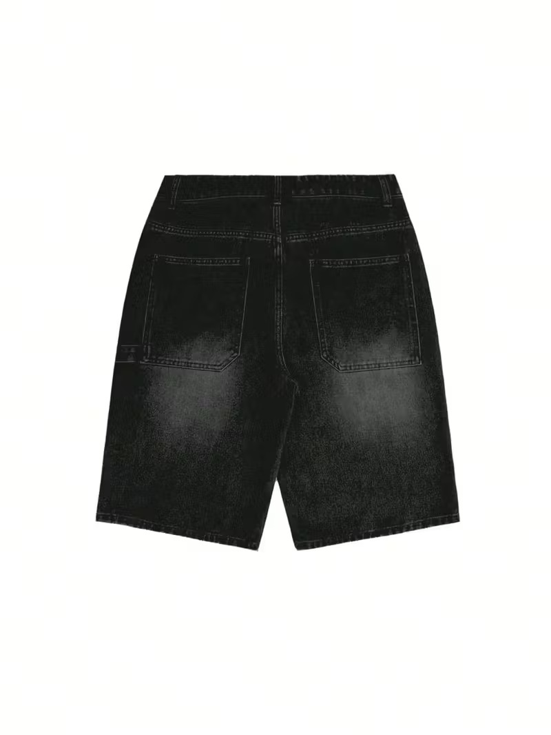 Shorts en jean stretch pour homme coupe relax décontracté_voghion.com