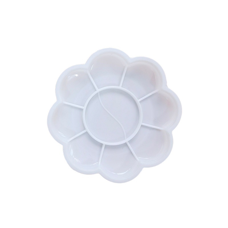 Source Spot 8.3cm Small Plum Blossom Palette Art Painting Palette Plum Blossom Palette Palette Gouache Paint Palette