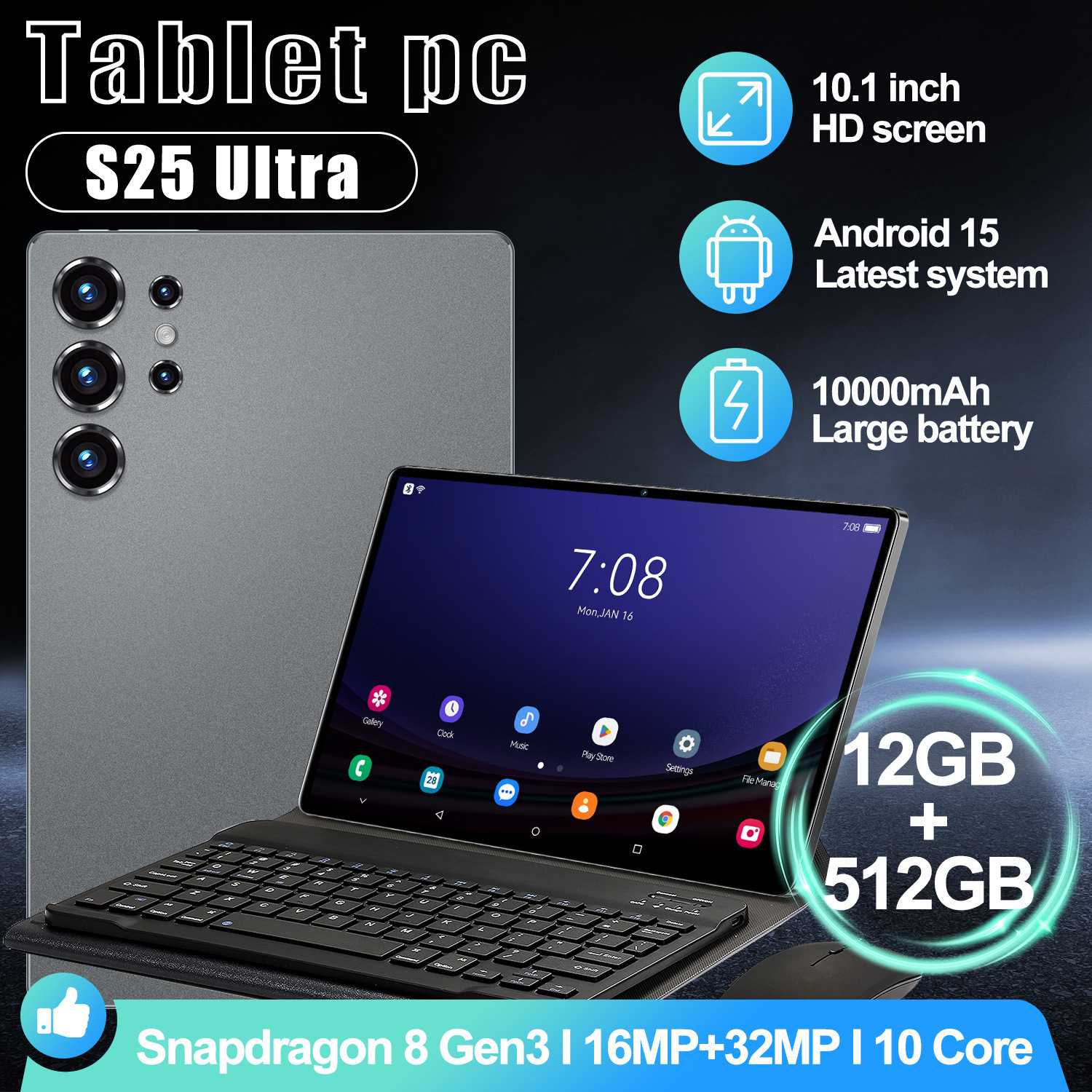S25 Ultra Tablet 5g With Sim Card, Full Network Compatibility, Google...
