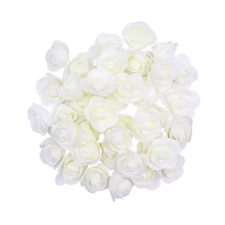 Milky white foam roses