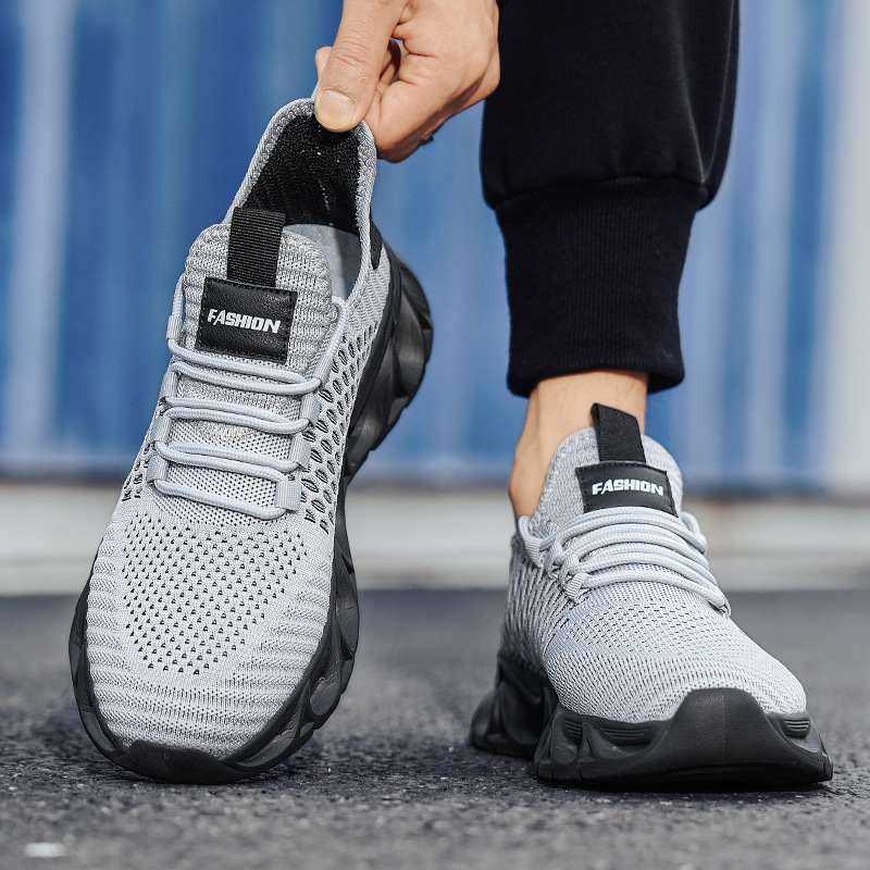 Daily Hiking Large Size Cross-Border Men's Sports Shoes for Middle School Students, Soft-Soled Running Shoes, Breathable Mesh for Wide Feet, Summer
