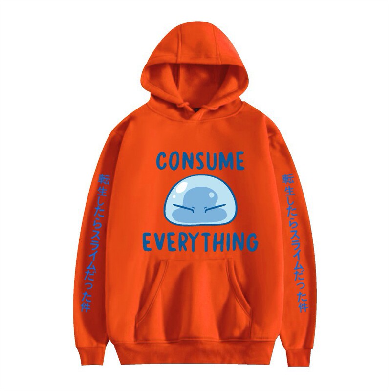 About my rebirth into slime, this incident is anime around men's and women's trends, loose hooded vests and jackets.