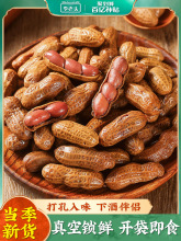 水煮湿花生米卤味香辣红皮带壳花生下酒菜零食小吃开袋即食