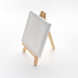 cross-border wooden canvas picture frame easel suit mini three-legged desktop mobile phone stand diy graffiti art tools