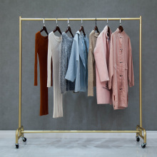 简约服装店展示架男女装童装陈列挂衣架移动单杠衣架挂衣杆带滑轮