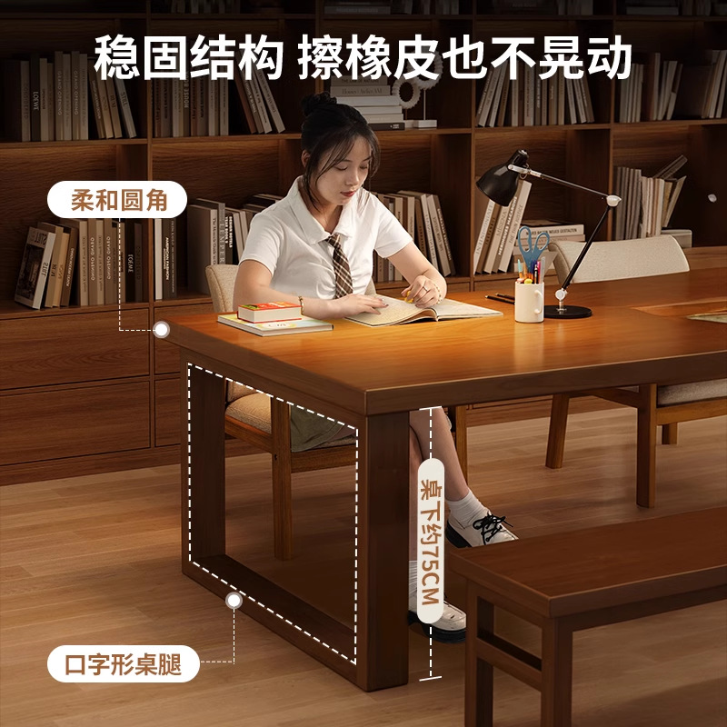 Escritorio de dos personas biblioteca estudiantil escritorio de escritorio doméstico escritorio de oficina simple sala de estar escritorio de computadora tabla de trabajo