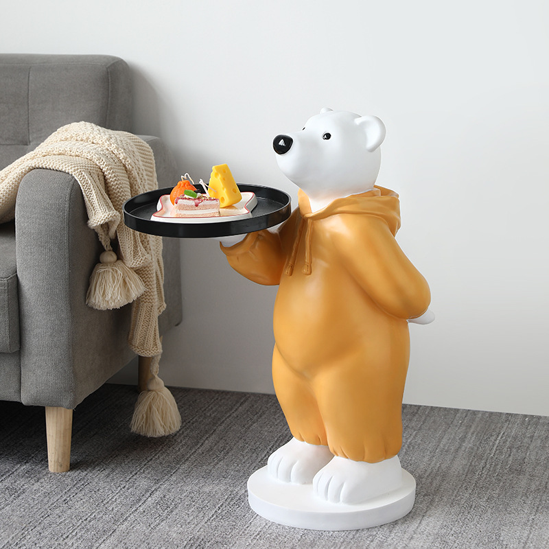 Housewarming Gift Creative Living Room Large Floor Bear Entrance TV Cabinet Sofa Side Ornaments New House Home Decorations