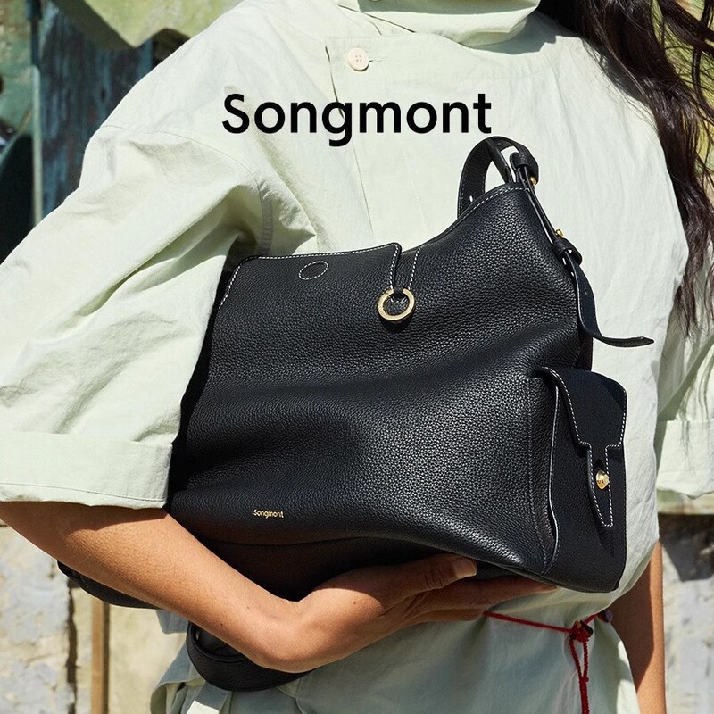 李娜と同じスタイルのSongmont Yamashita Yousongトレースシリーズホーボーバッグ植物タンニンなめし牛革ショルダークロスボディソフトバッグ新しいスタイル|undefined