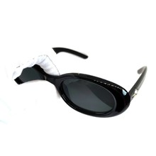 3066小椭圆型黑白红色四角星眼镜素颜美式复古风墨镜防紫外线