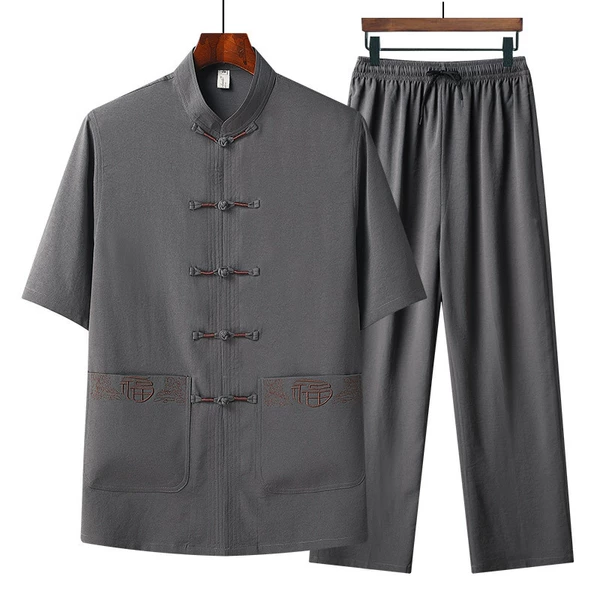 Dark gray suit