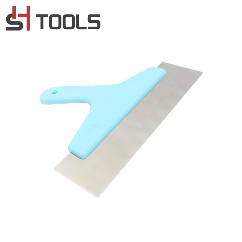 不锈钢塑柄 弯角手柄油灰铲刮泥工具刀 清洁腻子抹泥批刀厂家批发