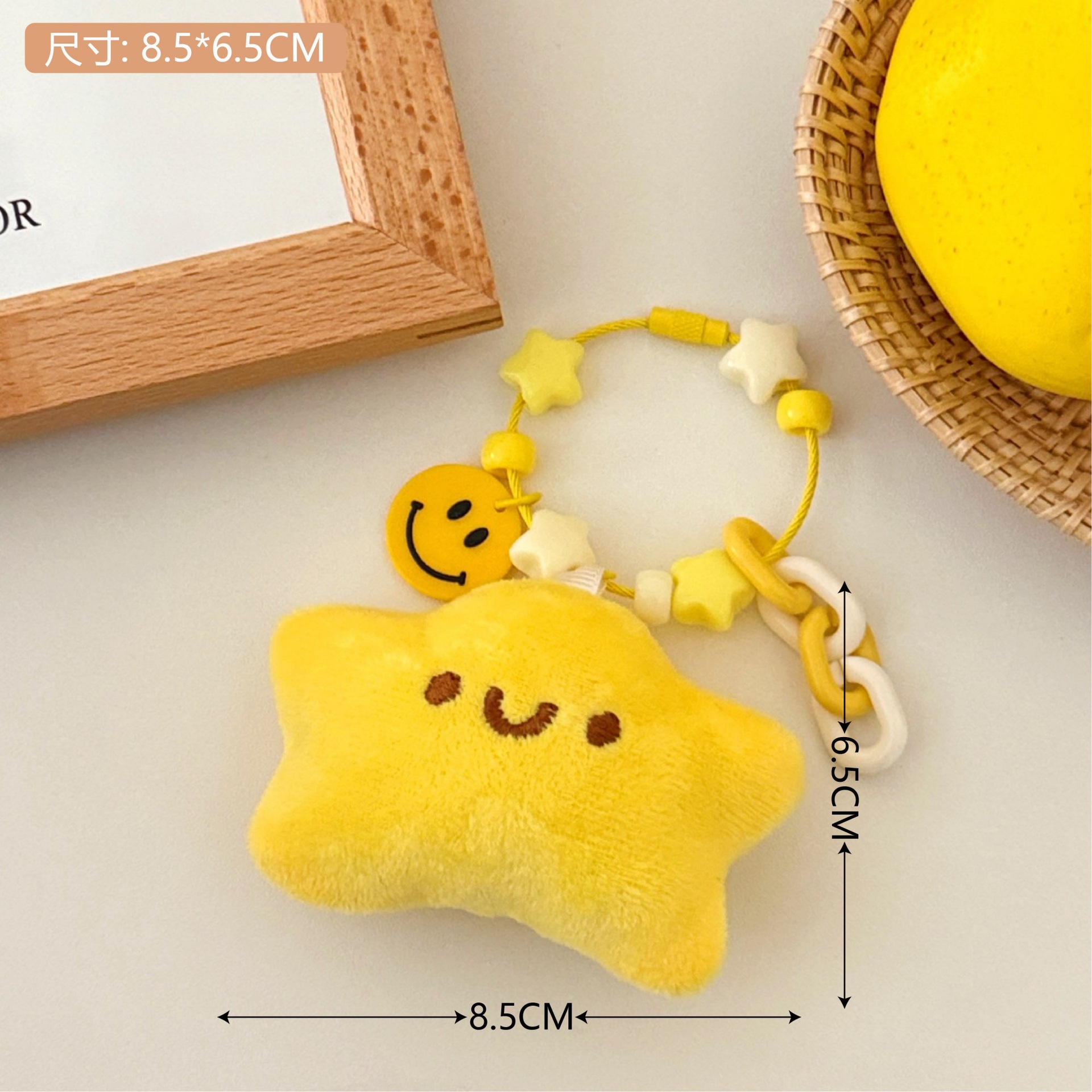 Nuevo lindo peluche de peludo llamado colgante de estrellas colgante bolsos de chicas colgante de joyas de muñecas de pentacos al por mayor