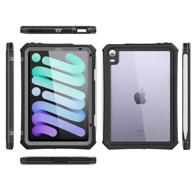 Suitable for iPad Mini6 Waterproof Protective Case, Mini7 Outdoor Anti-Fall, Lightweight and Fully Transparent Tablet Waterproof Case