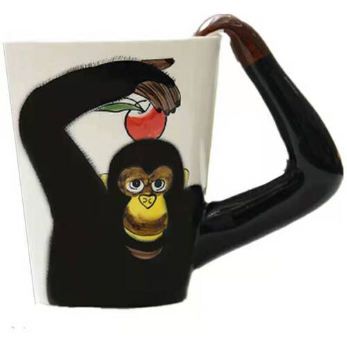 Manufacturer wholesale 3D stereoscopic animal cup, hand-painted ceramic cup, cute creative personalized milk coffee cups