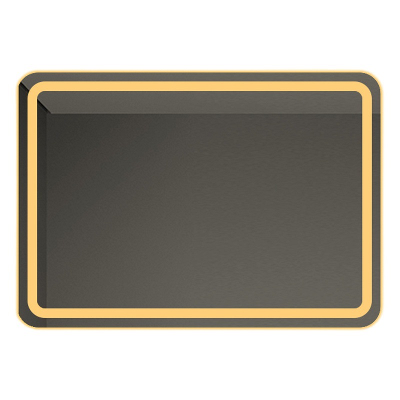 Espejo inteligente con pantalla táctil de cristal cuadrado de estilo nórdico, control dual, luz LED, antivaho, para baño