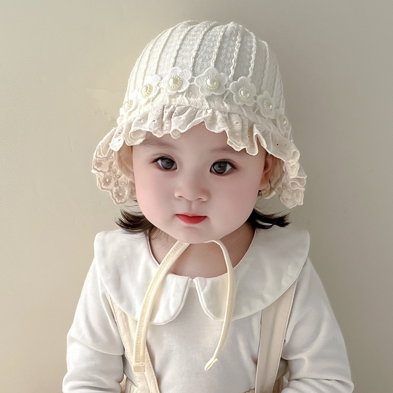 Baby gorro de orejas coreano estilo extranjero bebé primavera y otoño gorro de corte delgado para niños pequeños meses gorro de verano