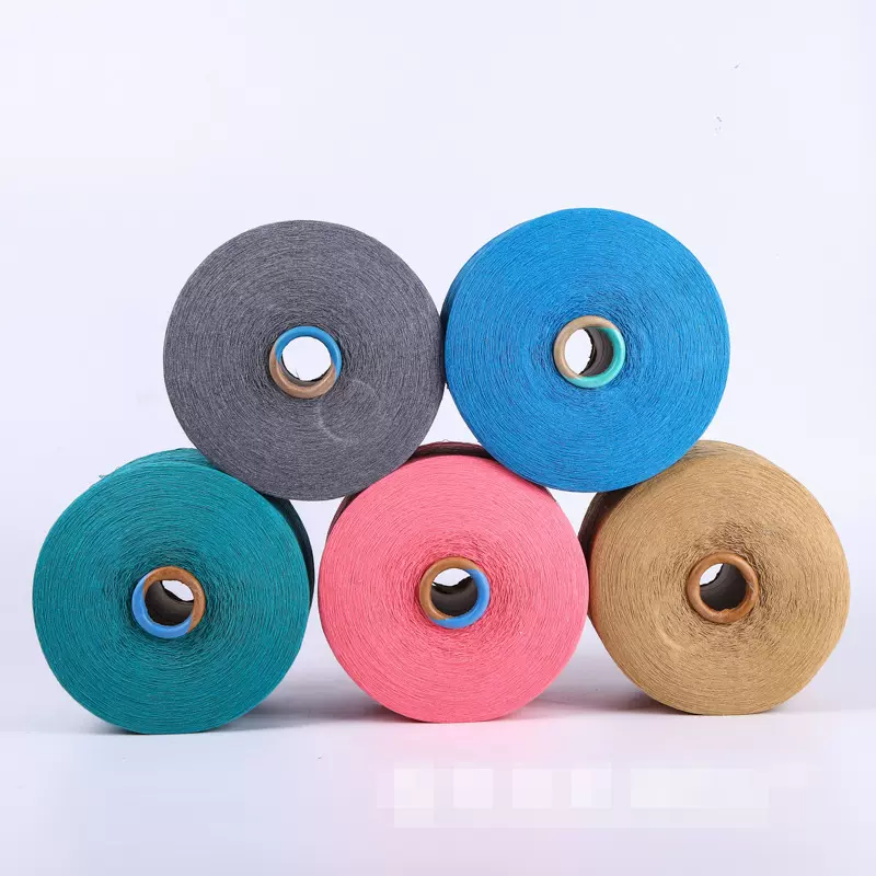 厂家直销气流纺再生棉纱现货2-32s各色颜色纱线可合股跨境彩色