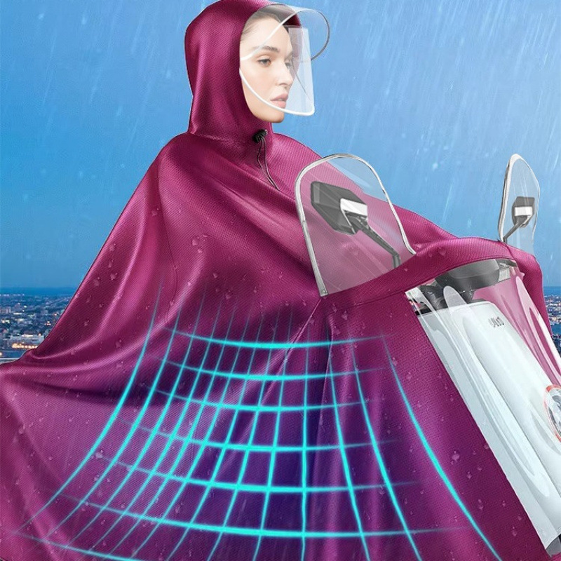 雨衣电动车加大加厚电瓶摩托单人双人男女长款全身防暴雨九号|undefined