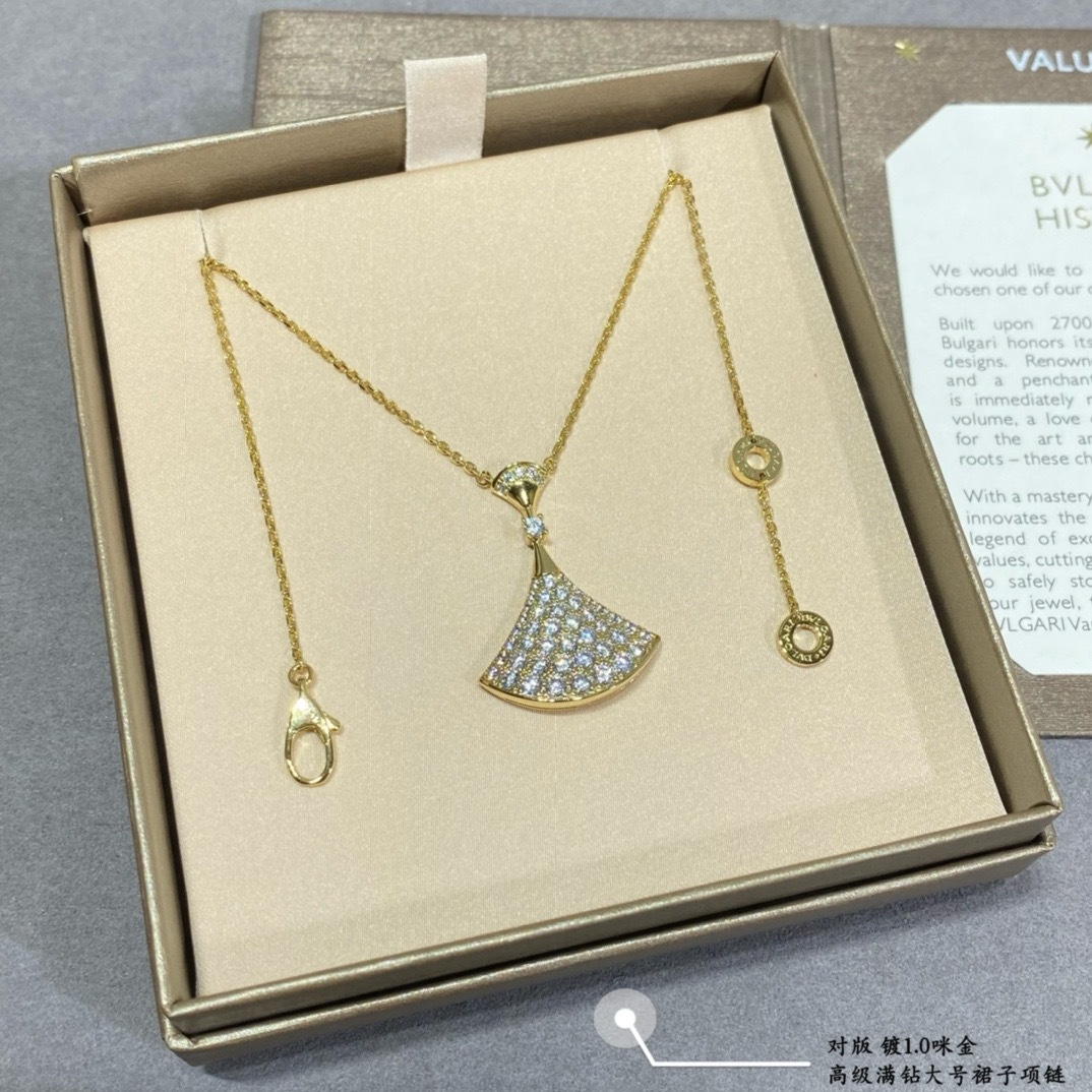 Gold double row full diamond skirt