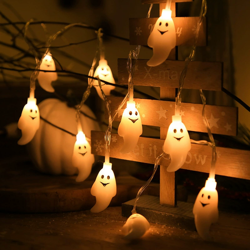 Кросс-бордер spot Halloween LED атмосфера декоративные огни тыква паук летучая мышь световая гирлянда череп маленький призрак мигающий свет