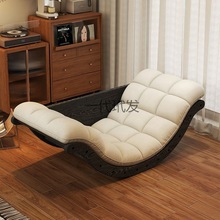 香蕉船摇椅简约实木单人沙发新款家具躺椅客厅家用复古休闲摇摇椅