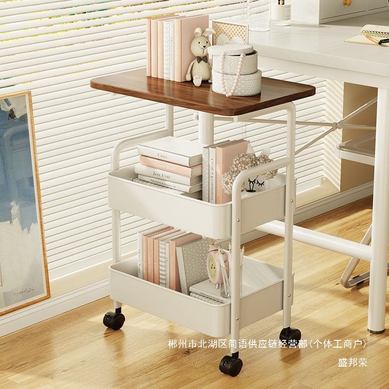Fábrica directa de decoraciones de agua sala de estar sofá lado varios carritos creativos almacenamiento móvil con ruedas mesa de té dormitorio doméstico image 2