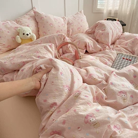 四件套;婚庆床品套件;纤维被