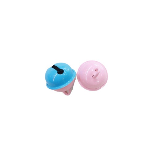 2.2cm Dual-Color Painted Monogram Bell DIY Keychain Accessory Candy Color Christmas New Year Accessory Metal Bell
