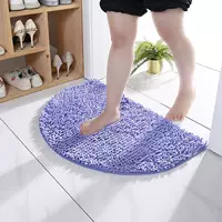 Полукруглый коврик из шенилла, впитывающий воду, для входа, ванной, туалета, противоскользящий, для дома