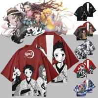 Первые часы аниме Ghost Destroy Digital Printing Covered Cloak Cloak Kimono Weaving