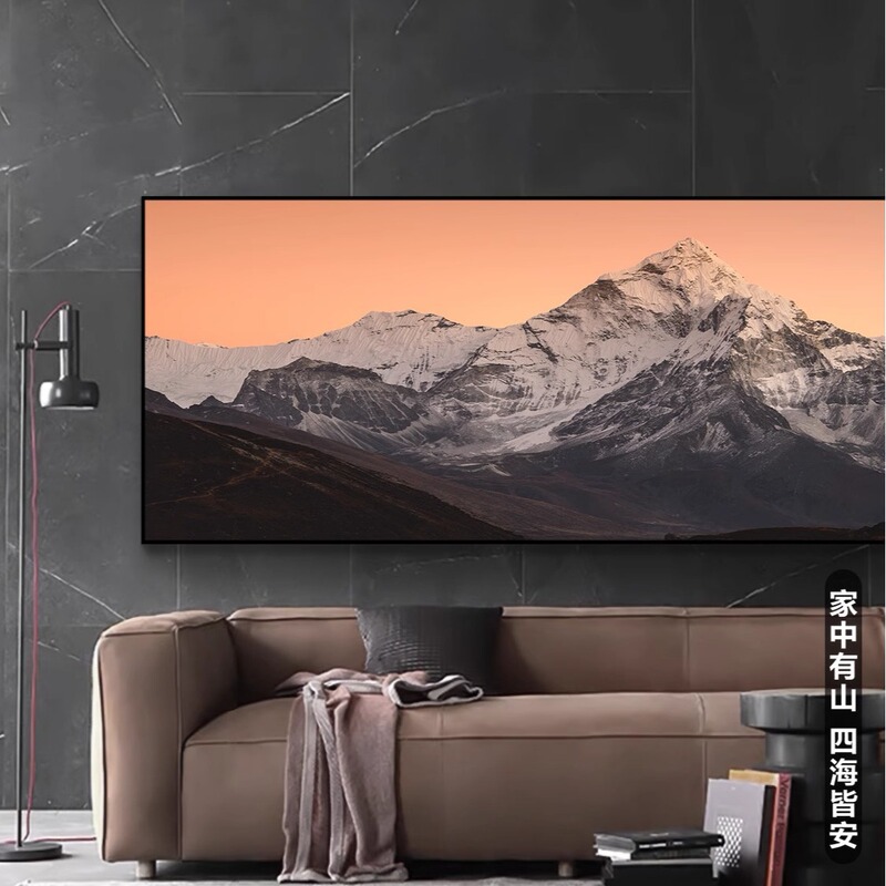 Snow Mountain landscape decorative painting living room sofa background wall large size hanging painting light luxury bedroom painting soft decoration atmospheric wall painting Snow Mountain landscape decorative painting living room sofa background wall large size hanging painting light luxury bedroom painting soft decoration atmospheric wall painting