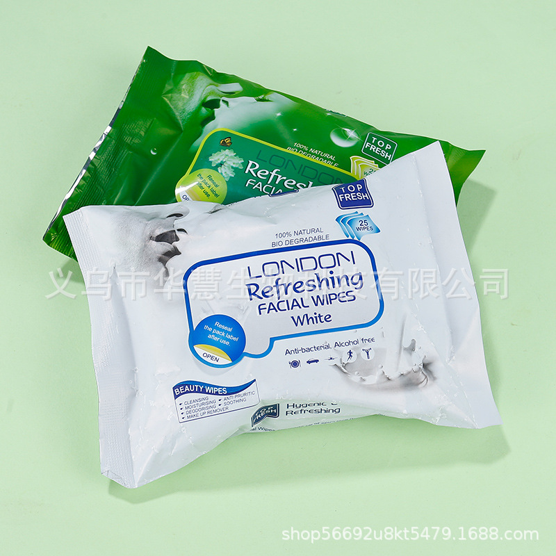 Desmaquillador Toallitas de belleza Desmaquillador desechable Toallitas de lavado de cara Fábrica de origen FCL Comercio exterior al por mayor 25 uncs