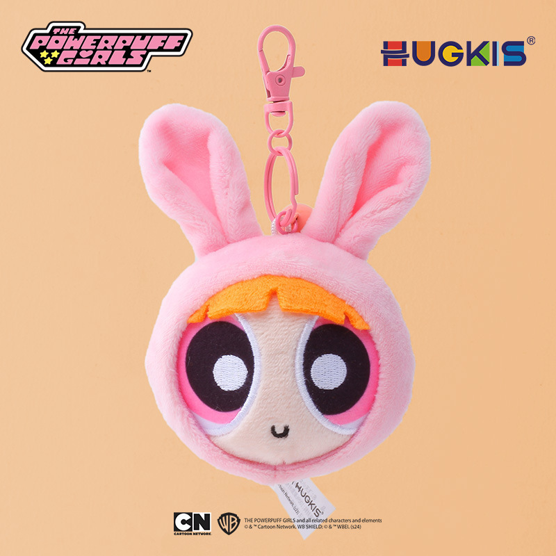 本物のパワーパフガールズぬいぐるみペンダントかわいい人形キーホルダー漫画バブル人形誕生日ギフト|undefined