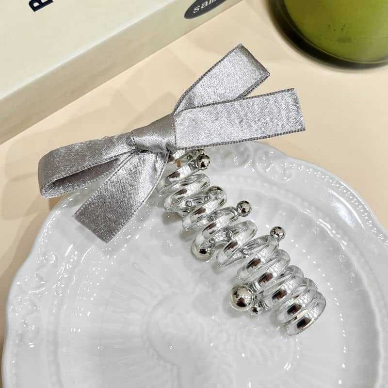 Cabeza coreana simple y de alta calidad linda línea telefónica de punto de onda de verano temperamento fresco cuerda de cabello diaria duradera