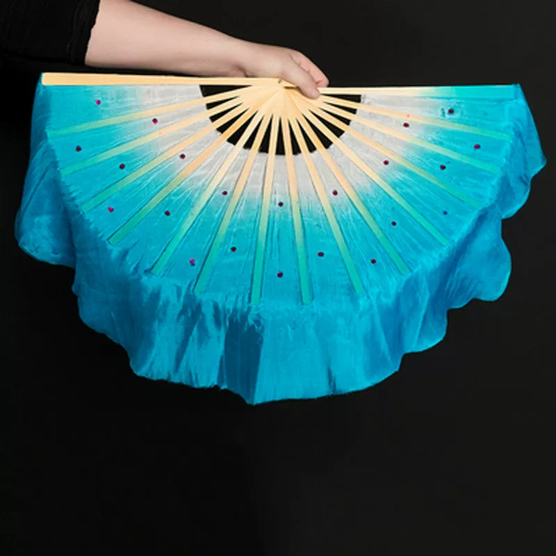 Dance fan simple silk dance fan double-sided children's Yangko 8 dance fan kindergarten primary school students performance.