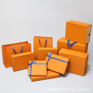 Set. Big brand carton paper bag material packaging gift bag tote bag shopping bag printed logo bronzing world