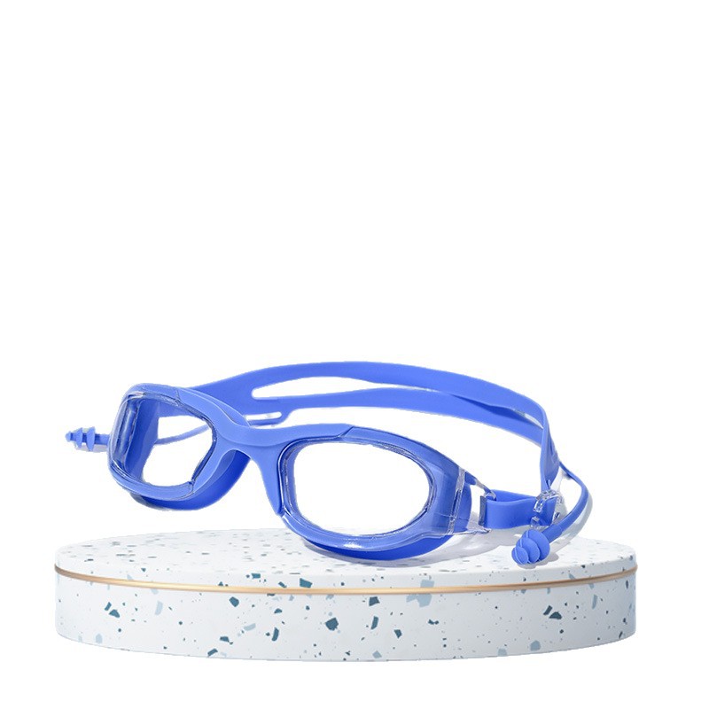 Gafas de Natación con Tapones de Oídos para Adultos PC Impermeable, Anti-vaho para Natación y Buceo
