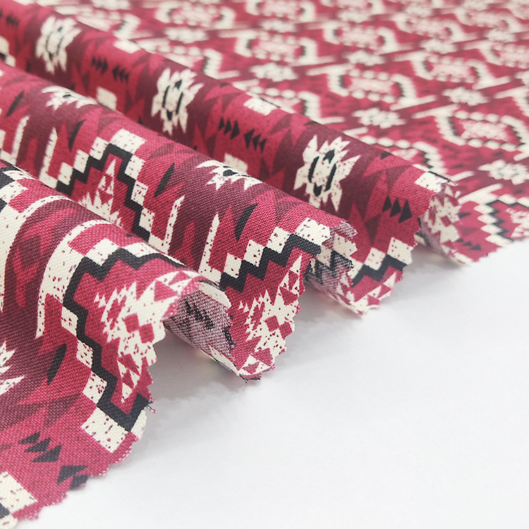 Nuevo diseño floral impresión activa 100% algodón impresión tela de ropa de lona image 1