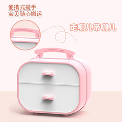 飾品收納盒首飾頭飾桌面文具化妝品盒宿舍女生學生抽屜式書桌整理