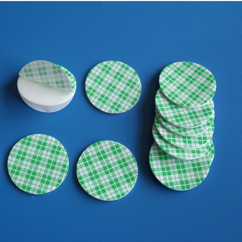 白色圆形泡棉双面胶 PE海绵双面胶贴现货冲型批发厂家强粘双面胶