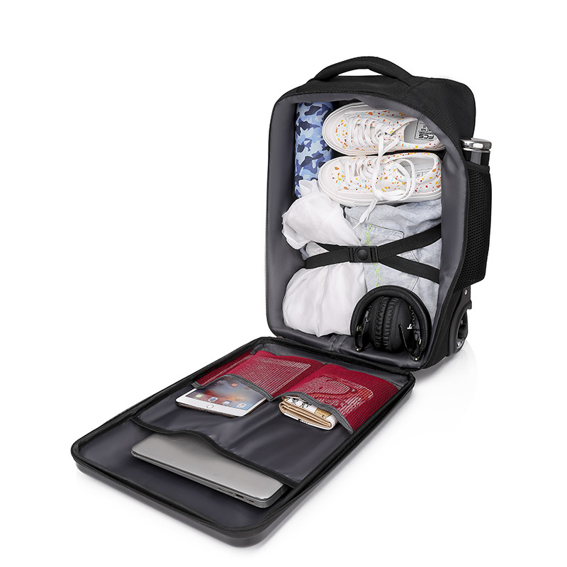 Nueva fábrica al por mayor de gran capacidad cáscara dura negocio trolley viaje equipaje mochila hombres y mujeres