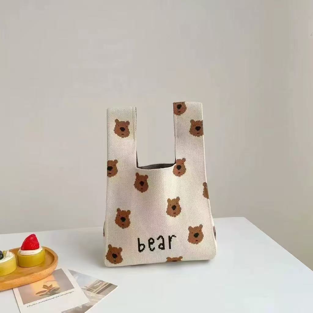 Beige, with little bears