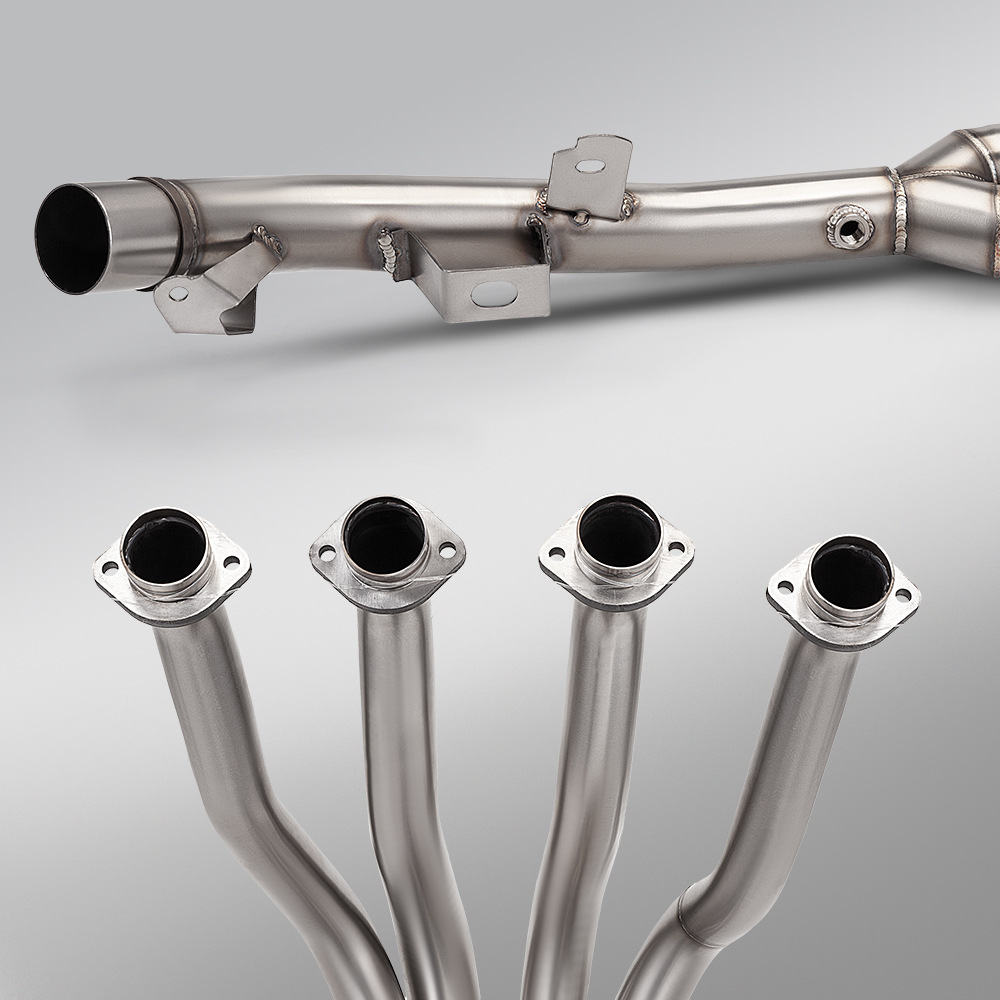 Motorcycle modification: Suitable for GSXR600 750 original diameter front exhaust pipe, connects to the original tail section