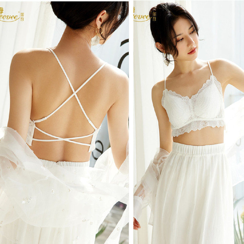리비 25 신형 미백 속옷 여성 작은 가슴 작은 멜빵 얇은 튜브탑 올인원 브라 여름 가슴 감싸기 25015