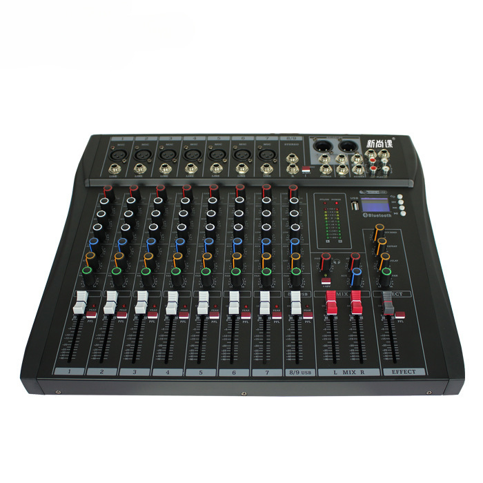 Mezclador profesional sin envío 8 - 9 - 12 - dos grupos con dispositivo de efectos Bluetooth USB KTV reverberación escenario
